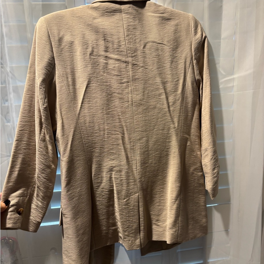 LOFT Taupe Open-Front Blazer Jacket - Picture 3 of 3